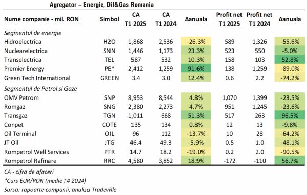 TradeVille: Energia - unul dintre cele mai dinamice segmente de la BVB